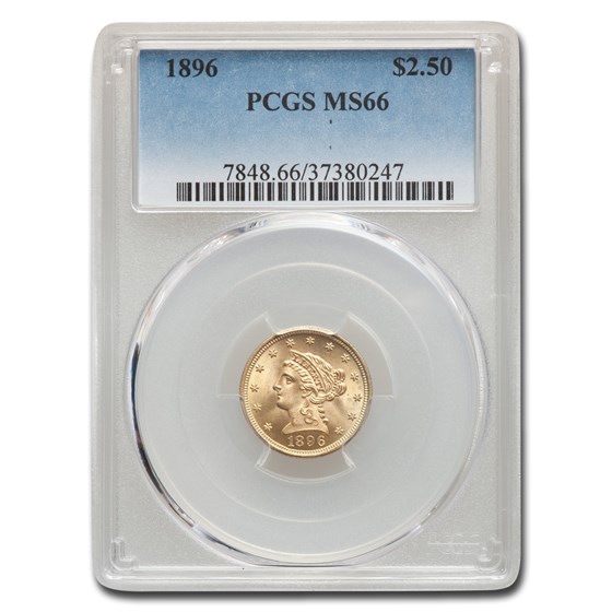 1896 $2.50 Liberty Gold Quarter Eagle MS-66 PCGS 1896 $2.50 Liberty Gold Quarter Eagle MS-66 PCGS